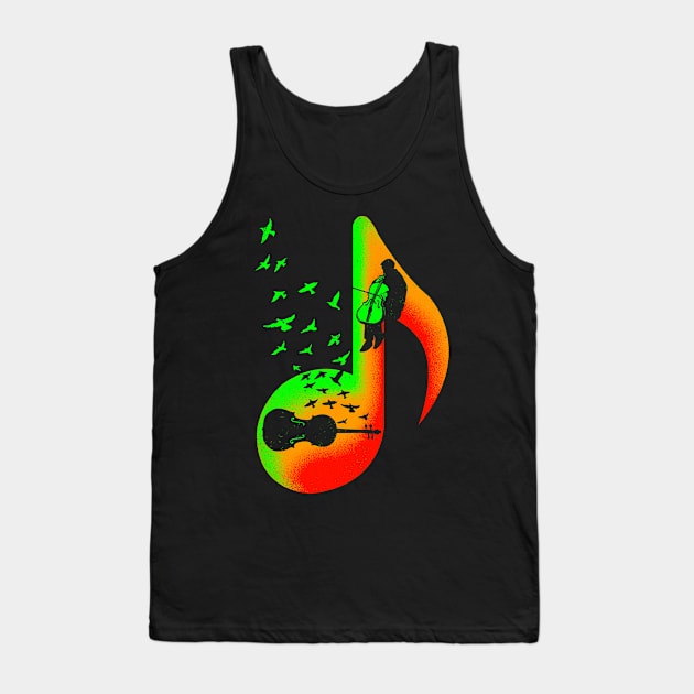 Music Cello Player Tank Top by barmalisiRTB